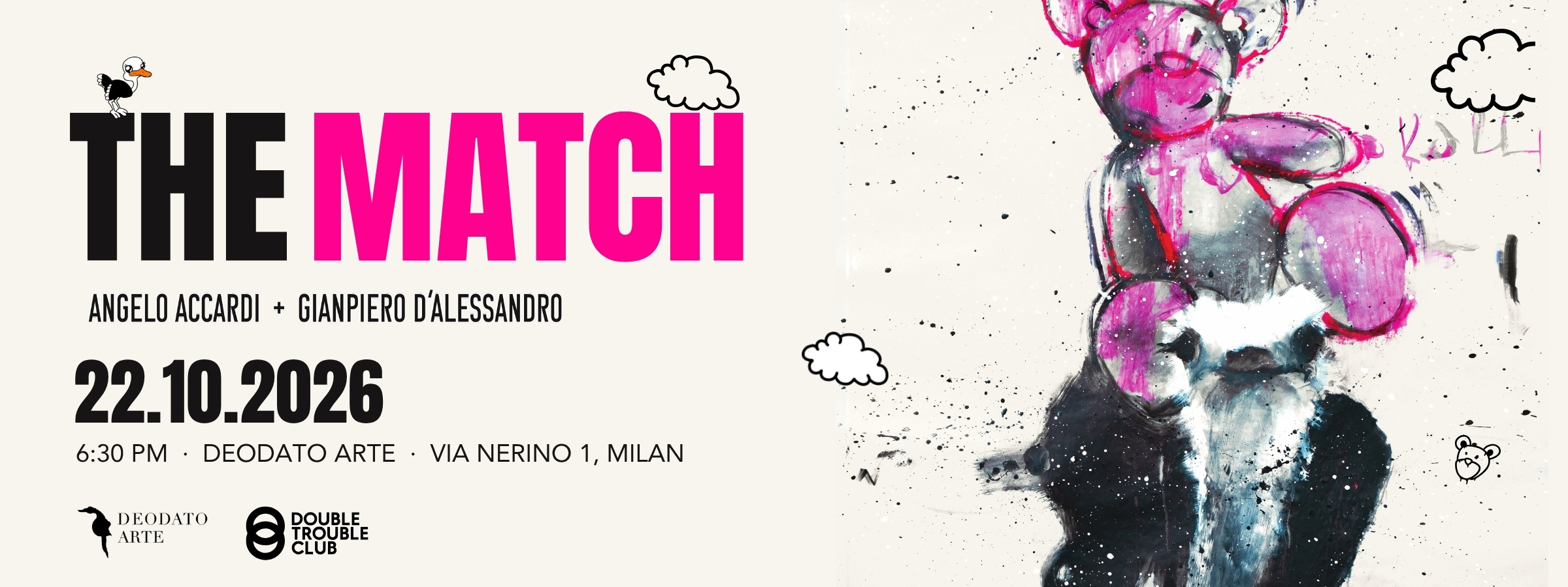 THE MATCH, Angelo Accardi and Gianpiero D'Alessandro at Deodato Arte Milan