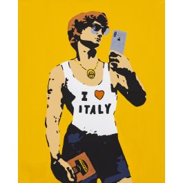 Tvboy - David the tourist - Yellow - Unique Work - Stencil Arte