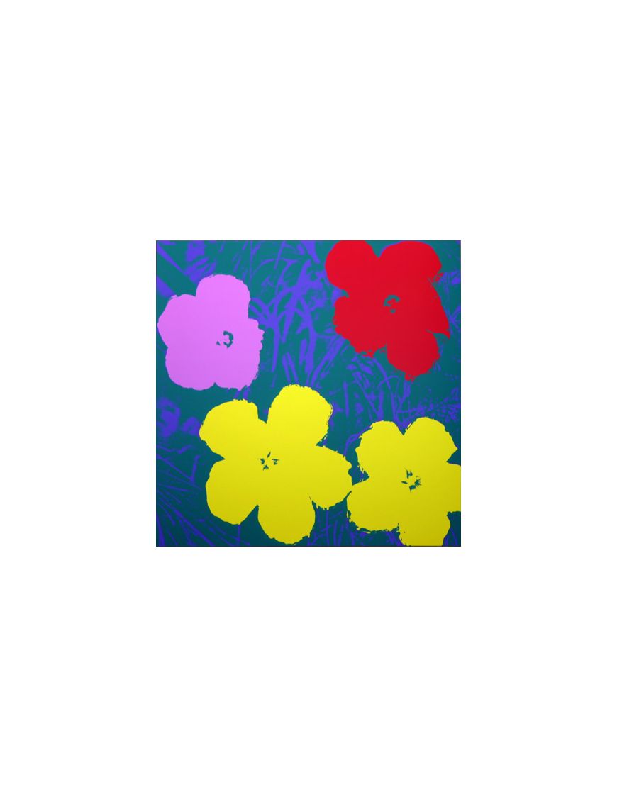 Flowers - Yellow/Purple/Red On Blue 11.65