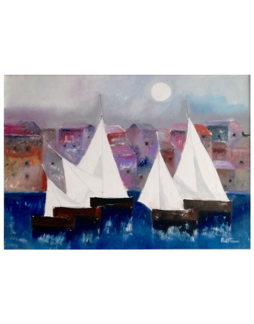Seaport with Sails