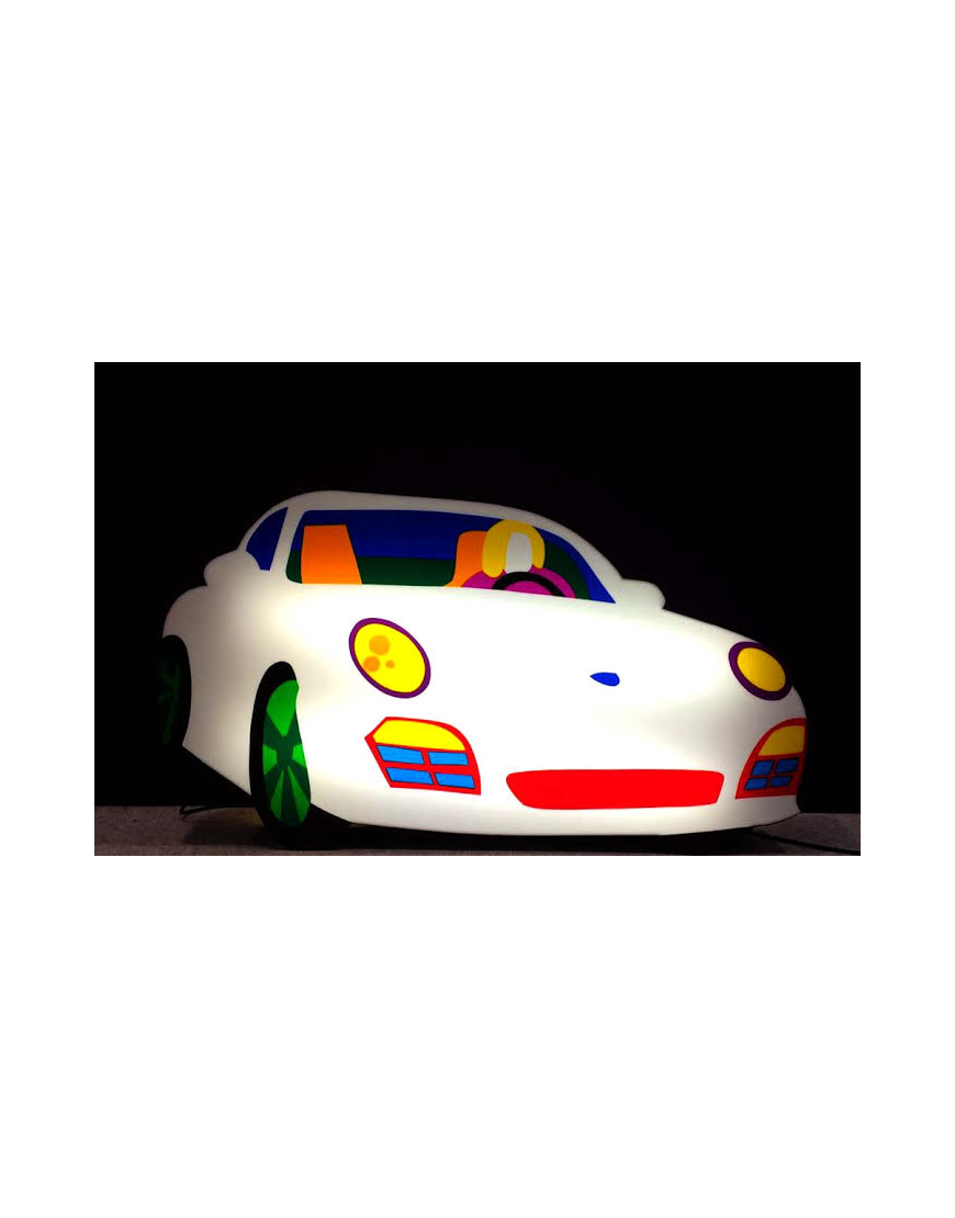 Porsche bianca (light sculpture)
