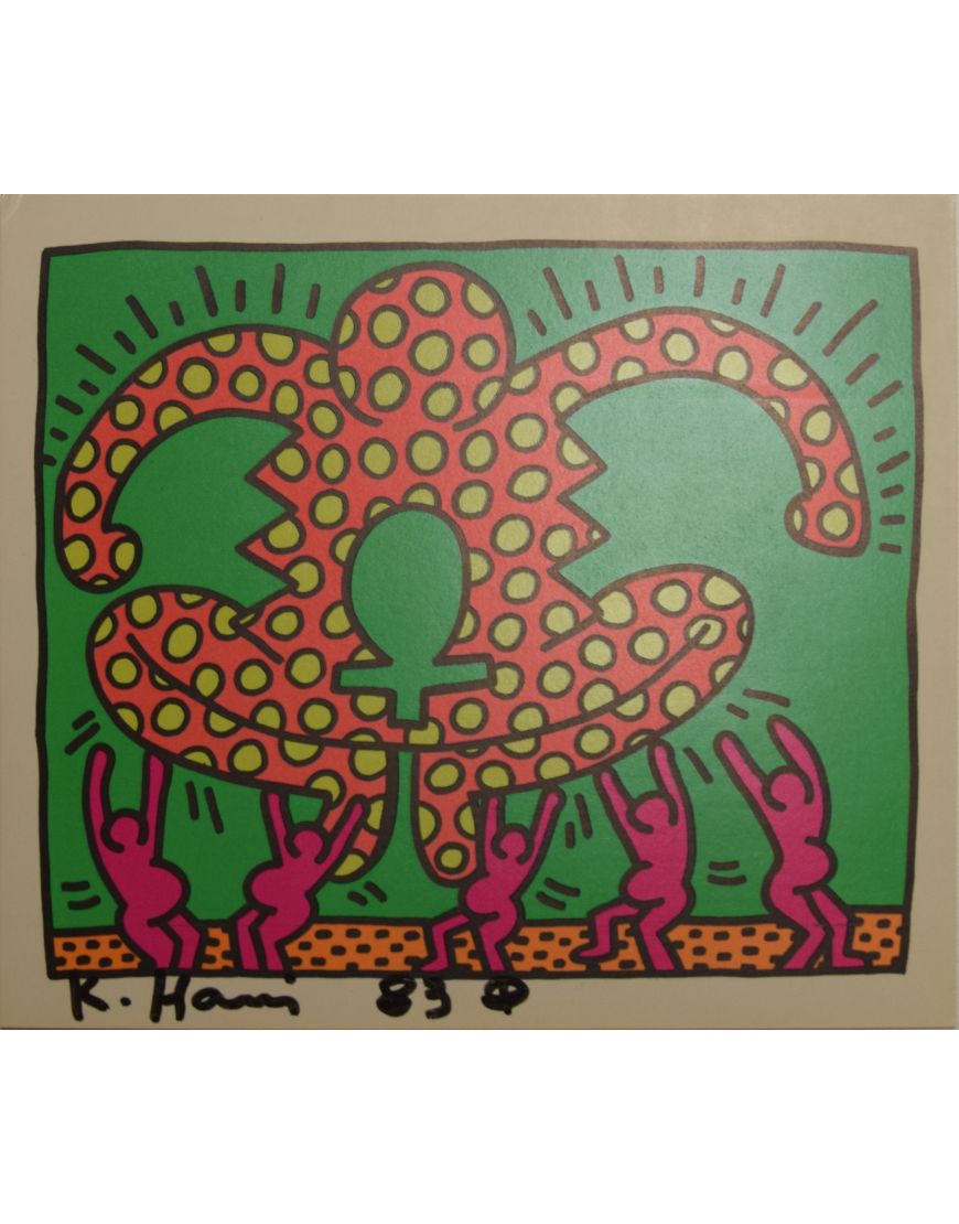 Keith Haring Lithograph, Haring Art Keith HARING FERTILITY Certificate