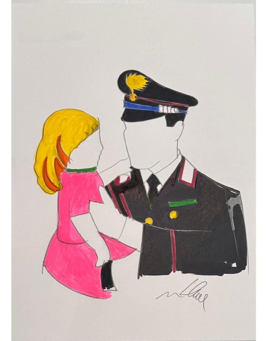 Carabiniere con bambina