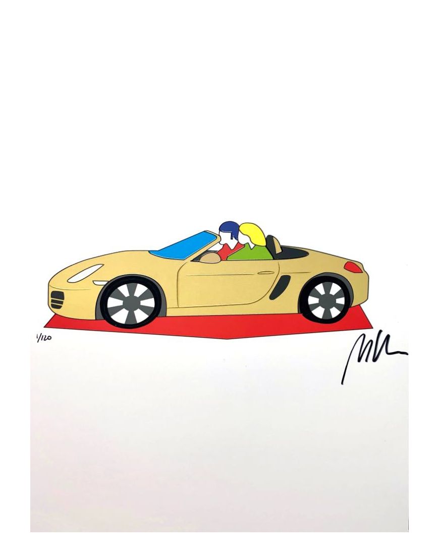 Gold Porsche - Screenprint