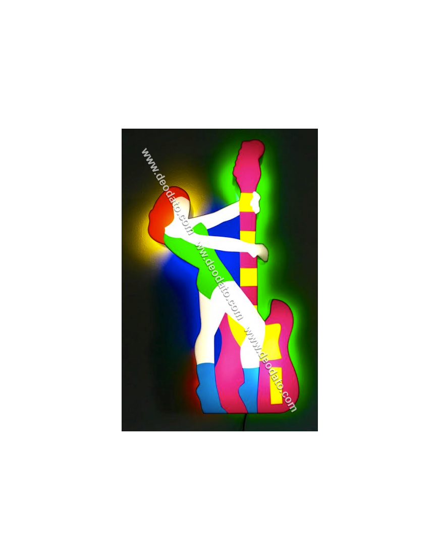Pin-Up e Chitarra (light sculpture)