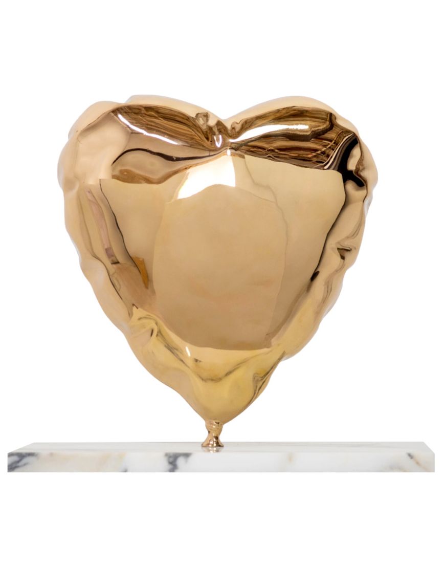 Balloon Heart - Polished Bronze