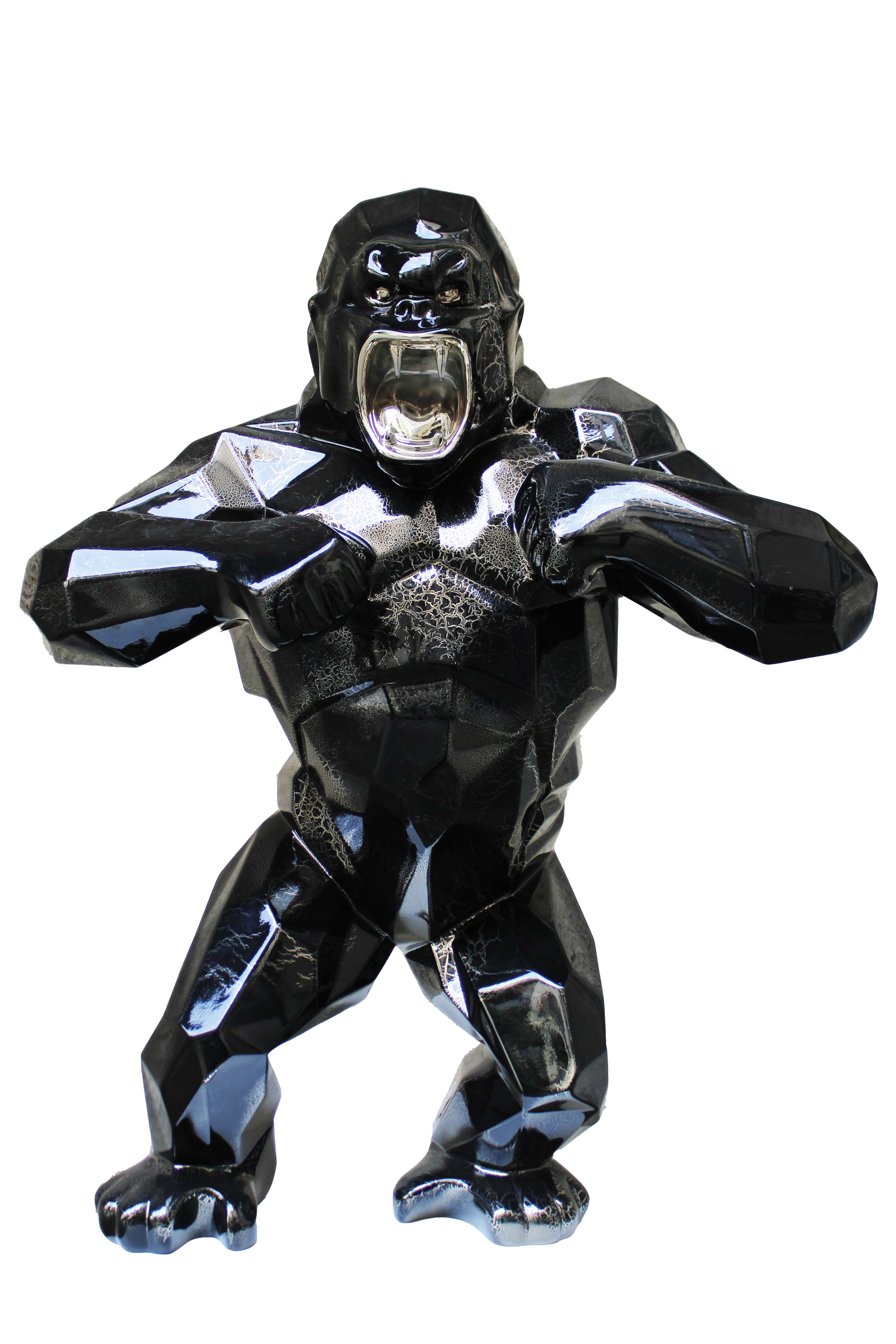Wild Kong - Resin Crackled Silver