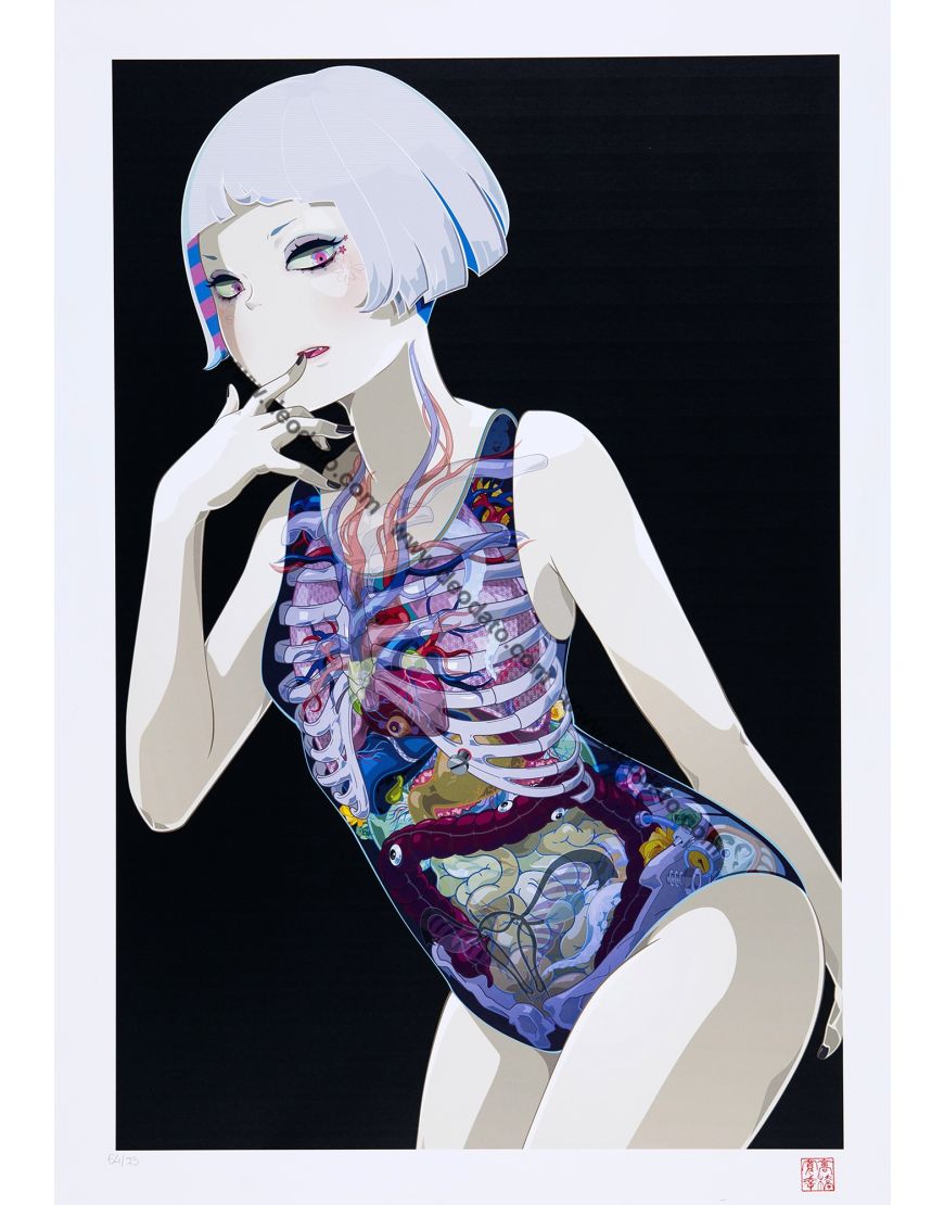 The girl in swimsuit