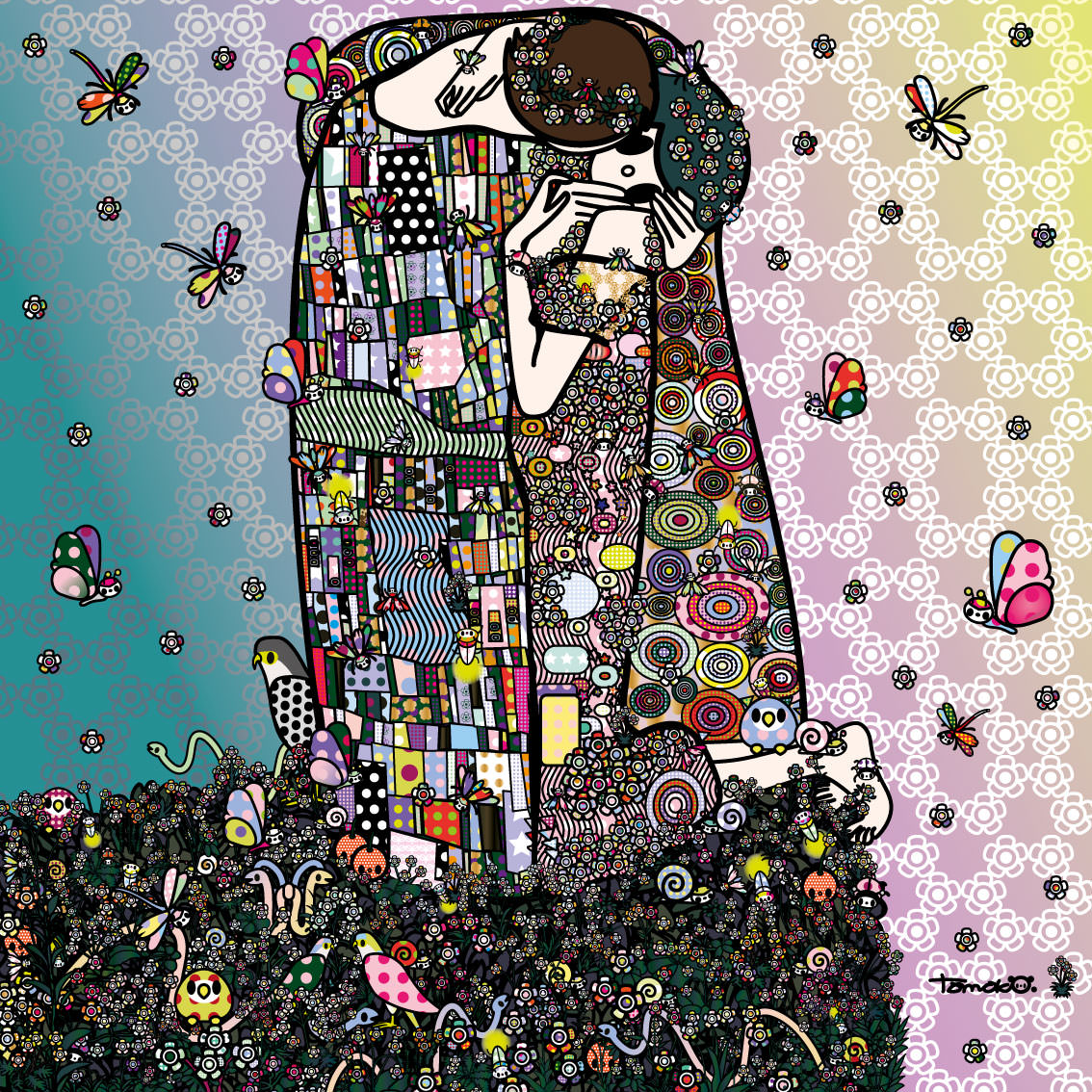 Kiss after Klimt