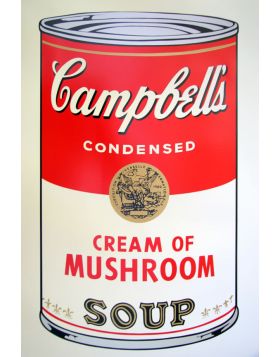 Campbell's Soup Cream of Mushroom - silkscreen by Andy Warhol