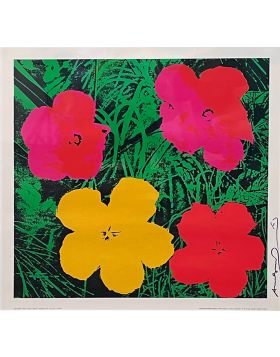 Andy Warhol Fiori Floreals  60x60 cm Certificato di autenticita' 