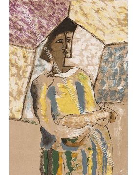 Woman and mandolin