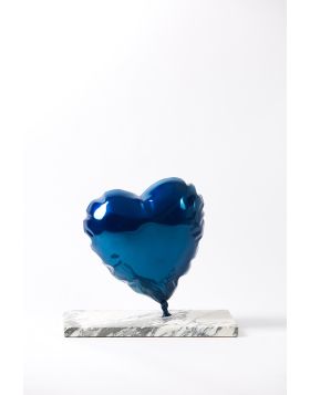 Balloon Heart - Chrome Blue