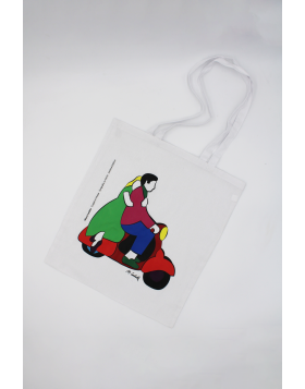 Shopper - Marco Lodola Coppia in Vespa