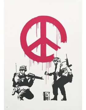 Banksy - CND Soldiers - 2005 - Limited edition of 350 - Screen print on paper - Unsigned - with certificate issued by Pest Control