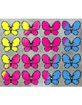 A Butterfly 16 Silver Gradation