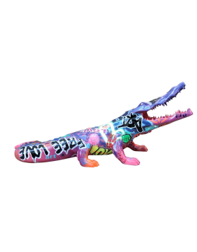 Richard Orlinski - Crocodile - Street Art Edition - Resin Sculpture - Unique Work