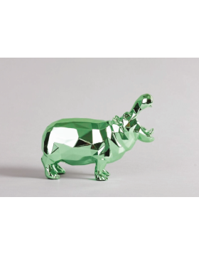Richard Orlinski - Hippo Water Green Edition - Resin Sculpture - 15x11x6 cm - Open Edition