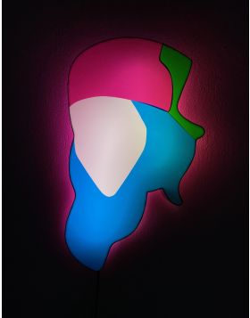 Marco Lodola - Volto - 60x36x15 cm - Perspex and Neon