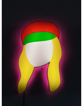 Marco Lodola - Volto - Neon and Perspex - Unique Freestanding Sculpture