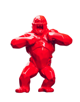 Richard Orlinski - Wild Kong - Red - 30x24x11 cm - Resin Sculpture