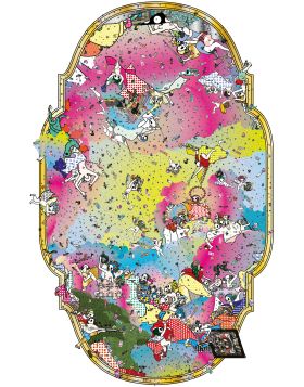 Tomoko Nagao - Glory of the Pisani Family - Screenprint on paper - Vectorial Art - Limited edition of 100 - Signed and numbered - 100x70 cm
