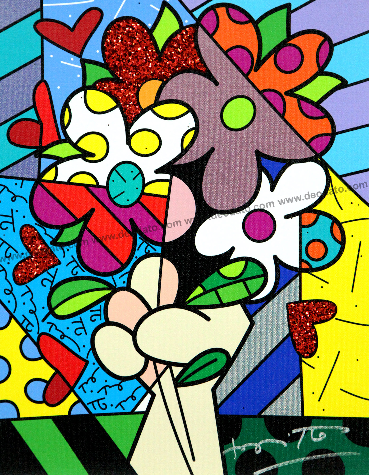 Portefeuille Pochette Romero Britto 'Emoji A New Day' 19x10 Cm - Neuf Avec étiquettes Goebel
