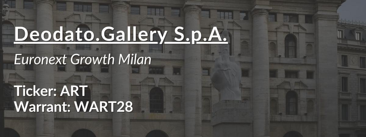 Deodato.Gallery S.p.A.: Listing Ceremony | 25/01