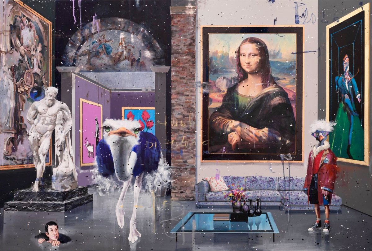 Omaggio a Koons-Banksy-Leonardo-Bacon