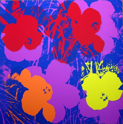 Flowers - Red/Orange/Yellow On Purple 11.66