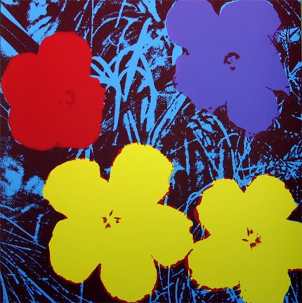 Flowers - Yellow/Red On Blue 11.71