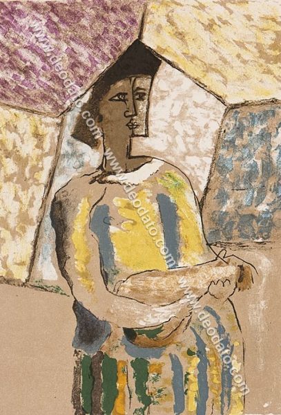 Woman and mandolin