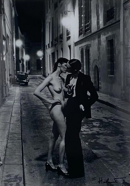 Rue Aubriot, Fashion Model And Nude Kissing, Paris, 1975