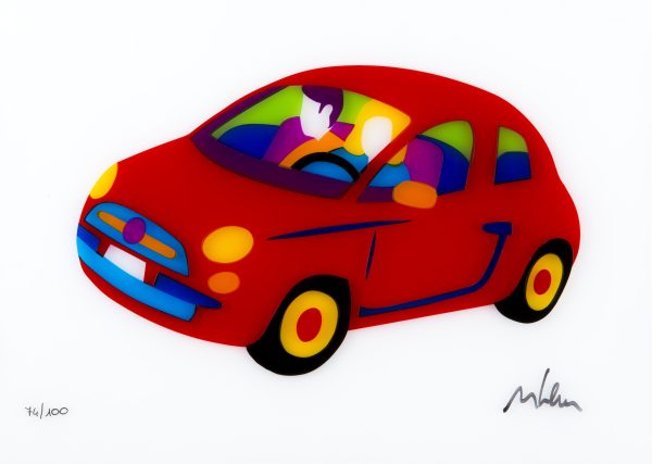 Fiat 500 Fluo (Red)