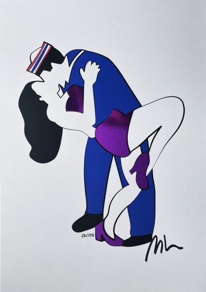 Bacio a Times Square - Screenprint