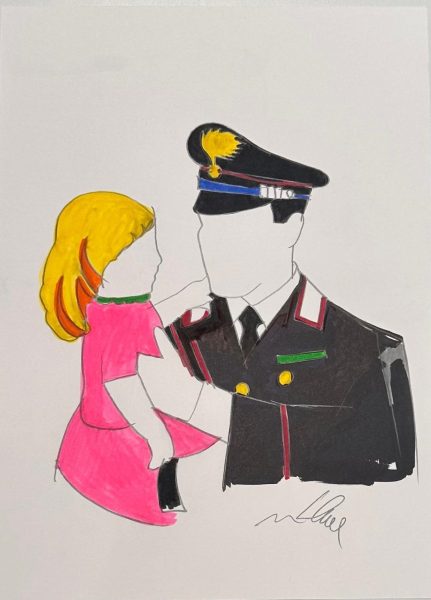 Carabiniere con bambina 