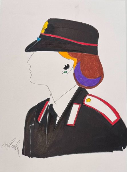 Carabiniere di profilo