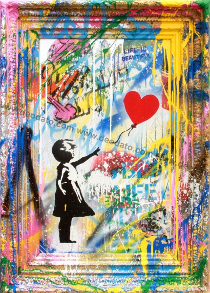 Mr. Brainwash - Balloon Girl - Unique Original Work 