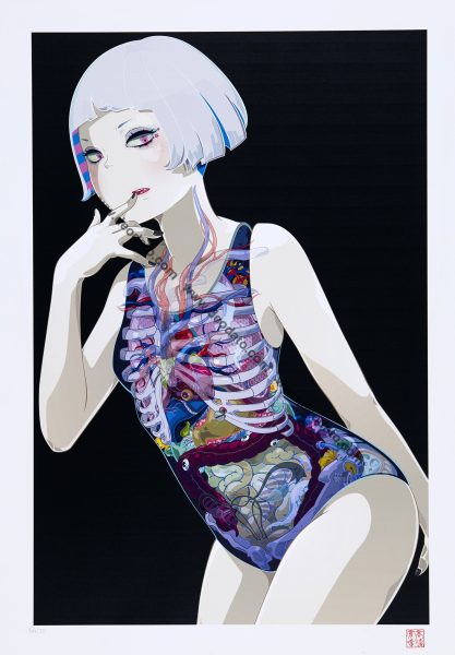 The girl in swimsuit