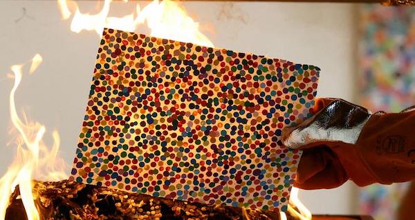 The Currency: Damien Hirst Burning His Physical Artwork