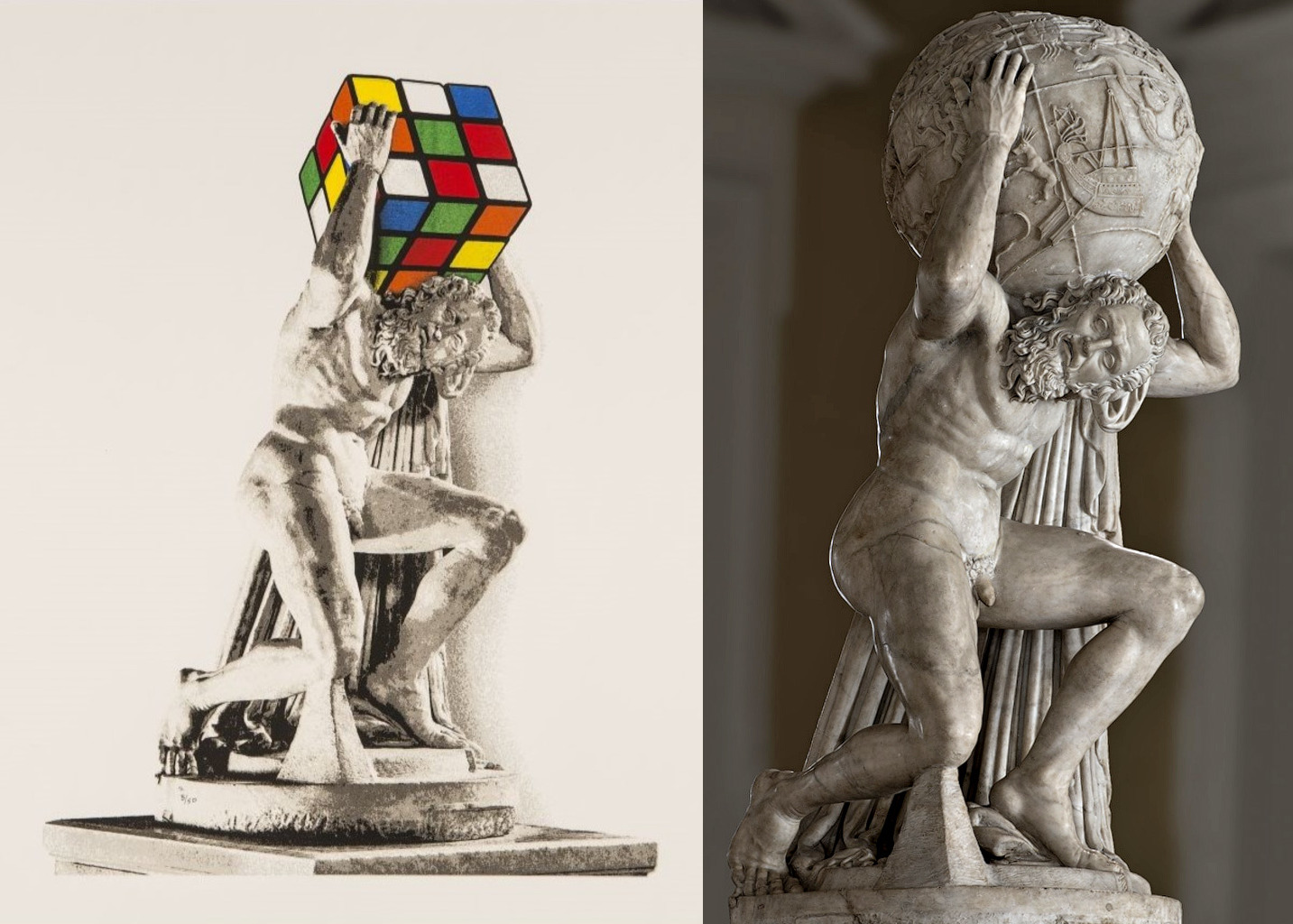 Comparison of Mr. Brainwash's 